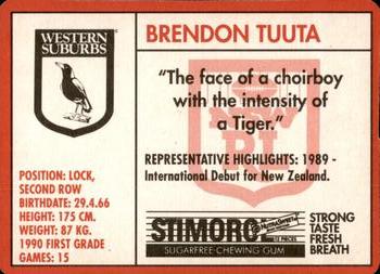 1991 Stimorol NRL #129 Brendon Tuuta Back
